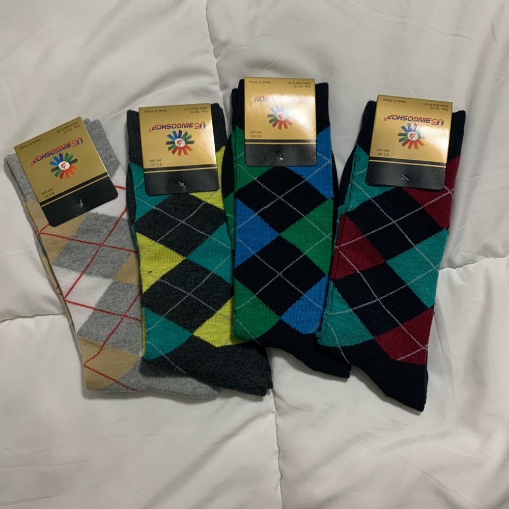 Men’s argyle dress socks NWT